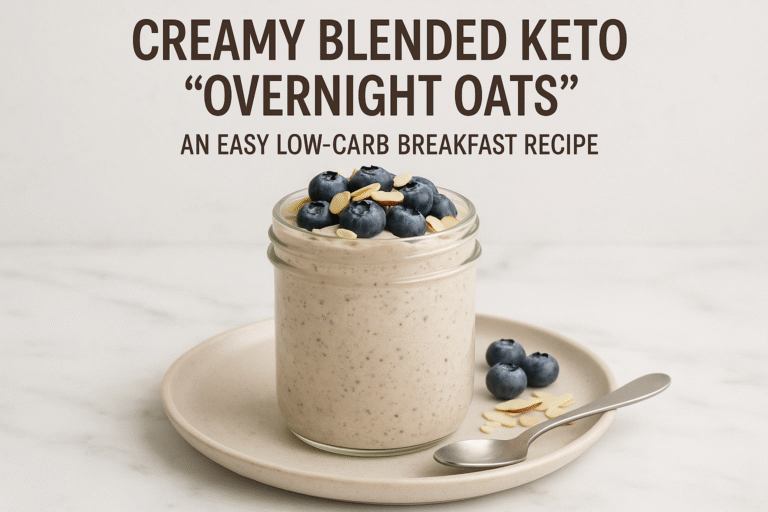 Creamy Blended Keto “Overnight Oats” – An Easy Low-Carb Breakfast Recipe