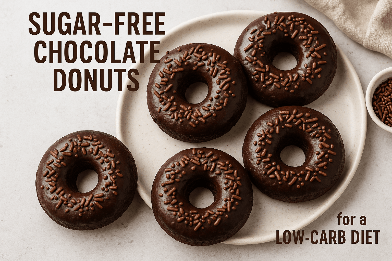 Sugar-Free Chocolate Donuts for a Low-Carb Diet