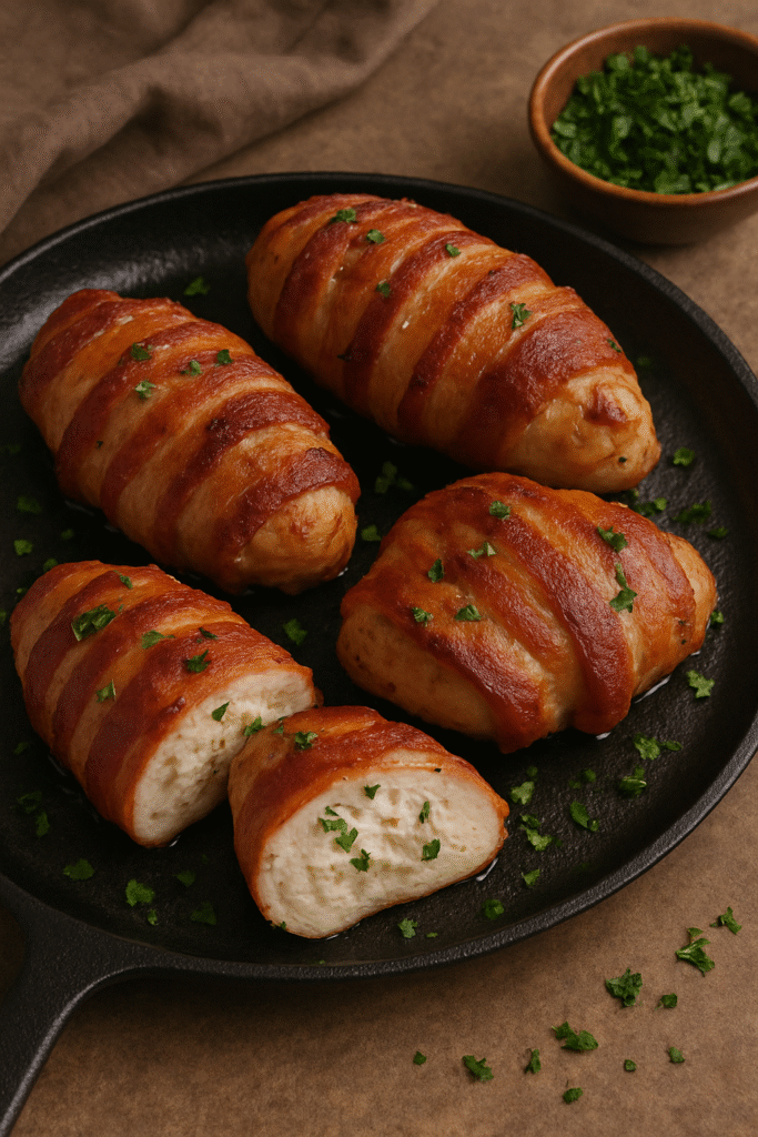 Keto Bacon-Wrapped Cream Cheese Chicken