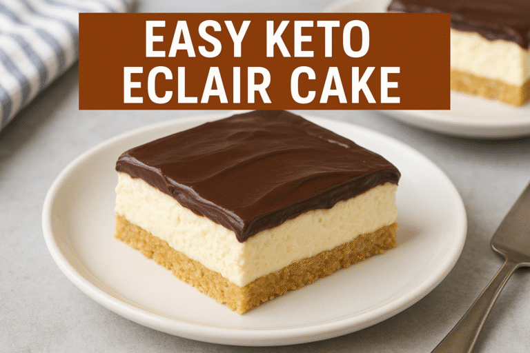 Easy Keto Eclair Cake – Creamy and Delicious
