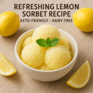Refreshing Lemon Sorbet Recipe – Keto-Friendly and Dairy-Free