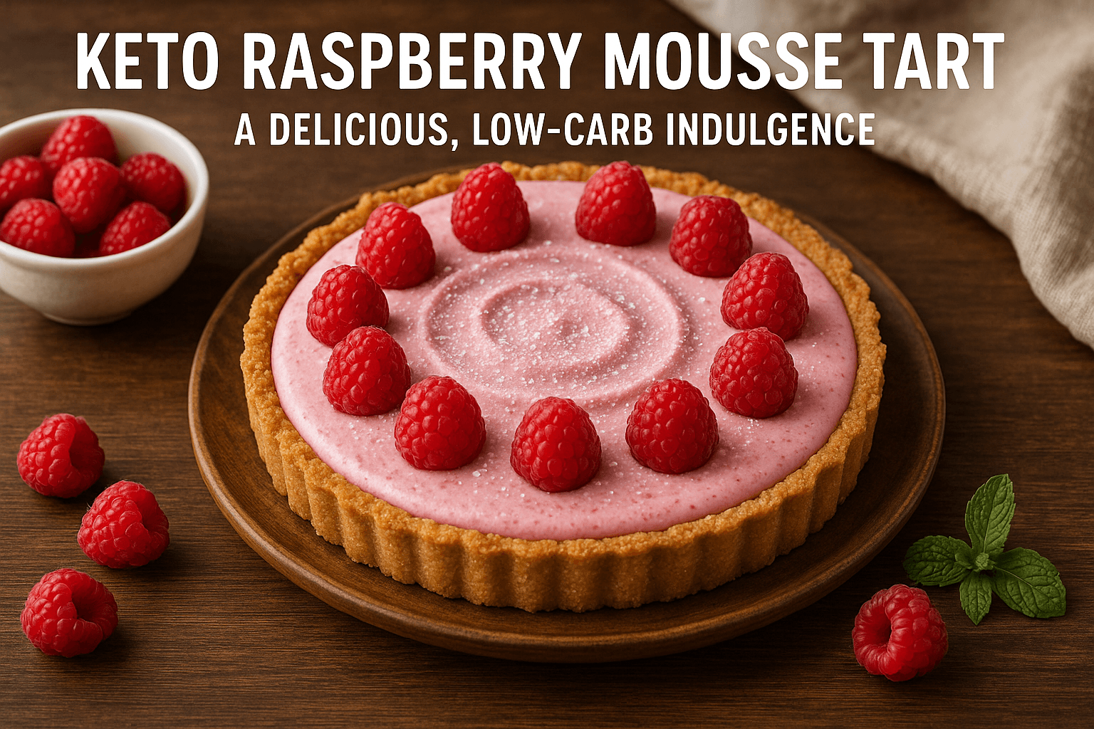 Keto Raspberry Mousse Tart: A Delicious, Low-Carb Indulgence