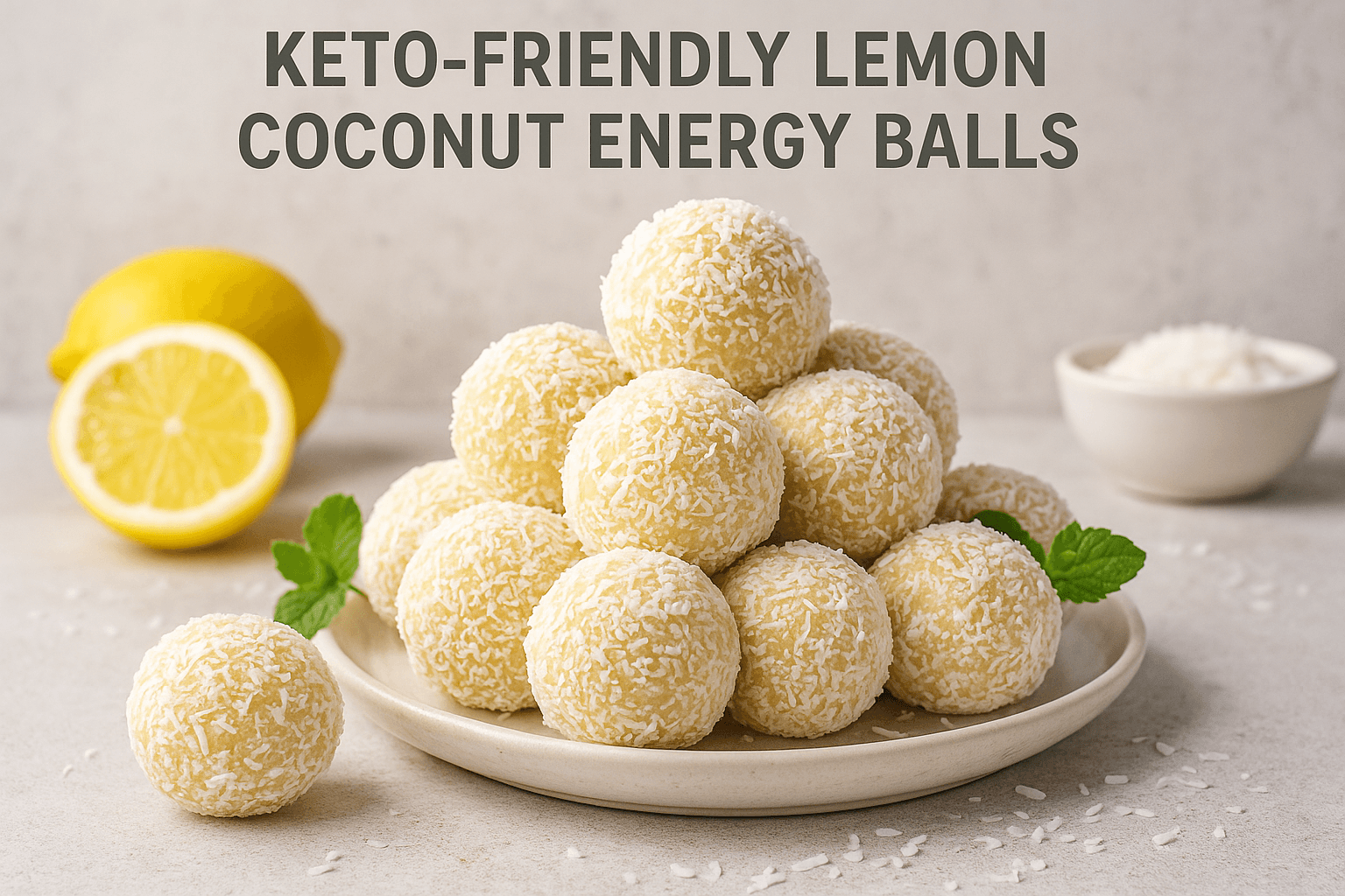 Keto-Friendly Lemon Coconut Energy Balls