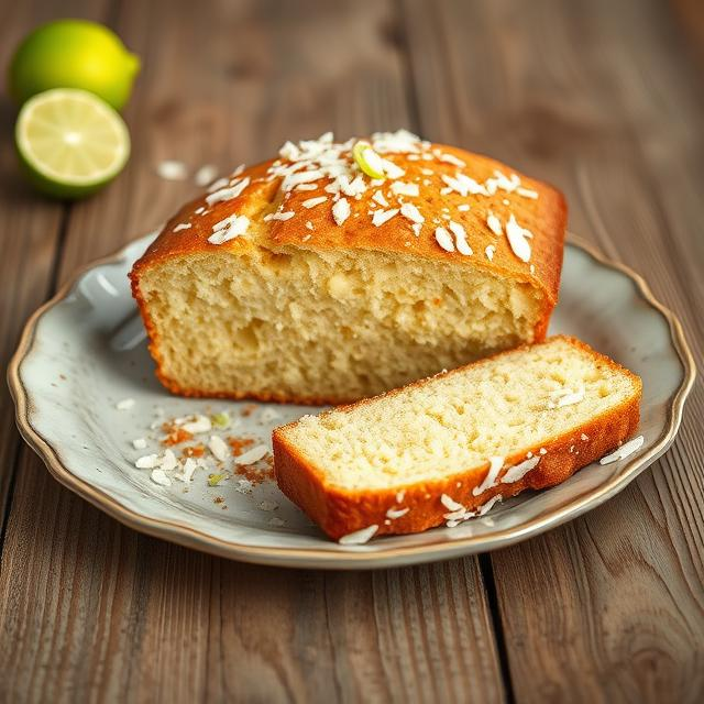 Key Lime Bread Coconut Cake Loaf