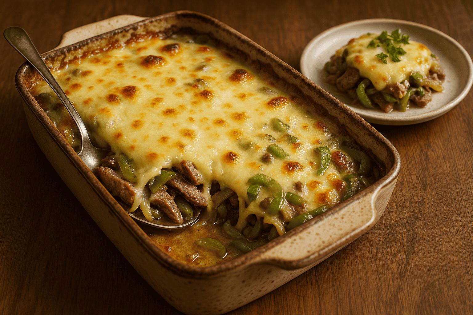 Cheesy Keto Steak Casserole Delight