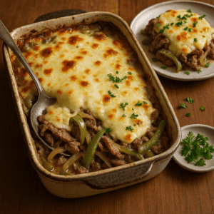 Cheesy Keto Steak Casserole Delight