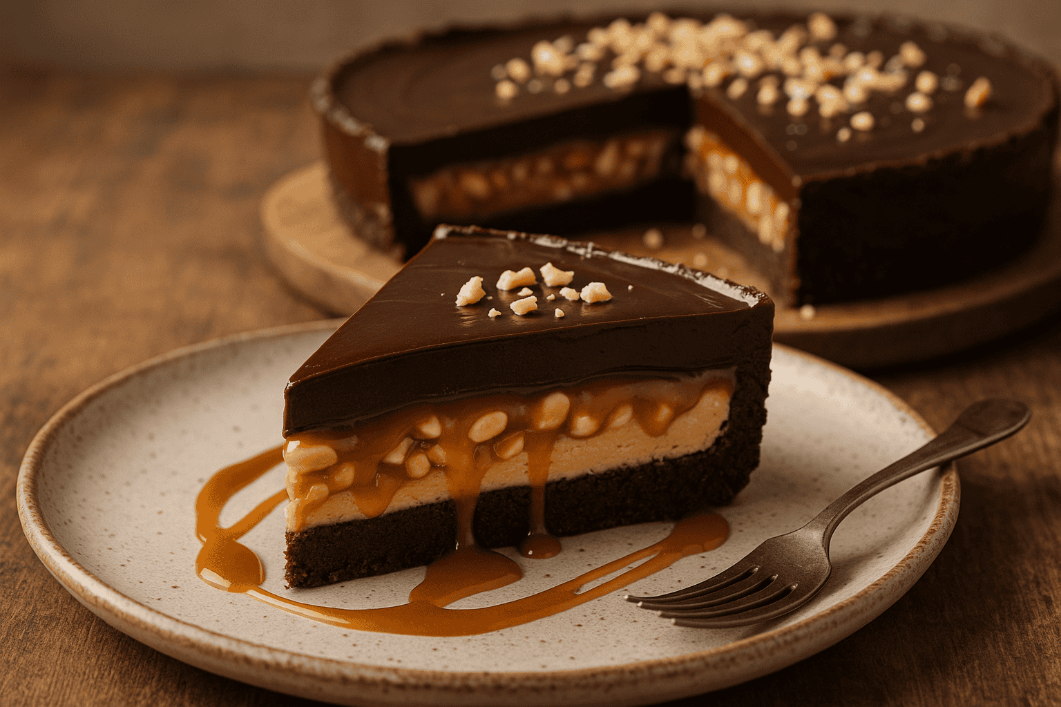 Keto Sugar-Free Snickers Pie