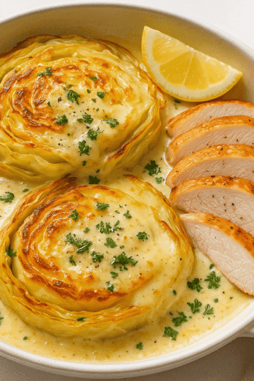 Low Carb Garlic Parmesan Melting Cabbage