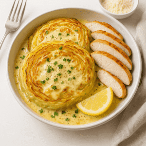 Low Carb Garlic Parmesan Melting Cabbage