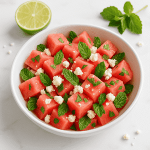 Low Carb Watermelon Mint Feta Salad