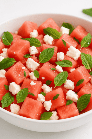 Low Carb Watermelon Mint Feta Salad