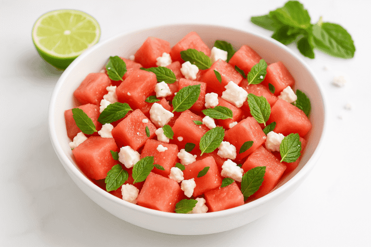 Low Carb Watermelon Mint Feta Salad